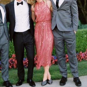 WAYF Portrait Lace Midi Dress